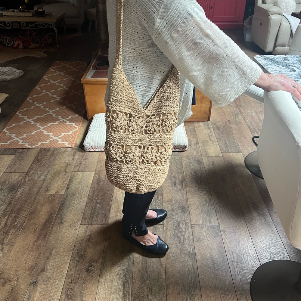 Crochet look hobo crossbody bag unbranded - Picture 14 of 14